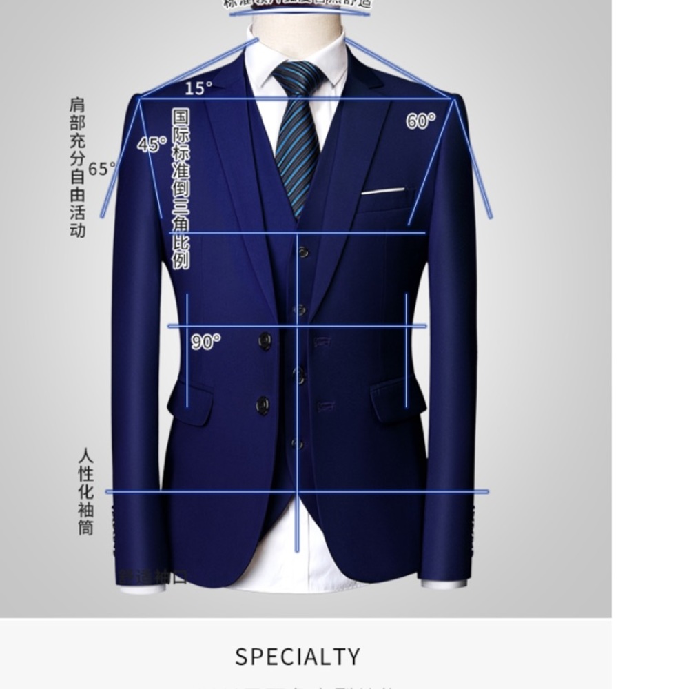 Made to order tailor made mens 3 piece suit luxury